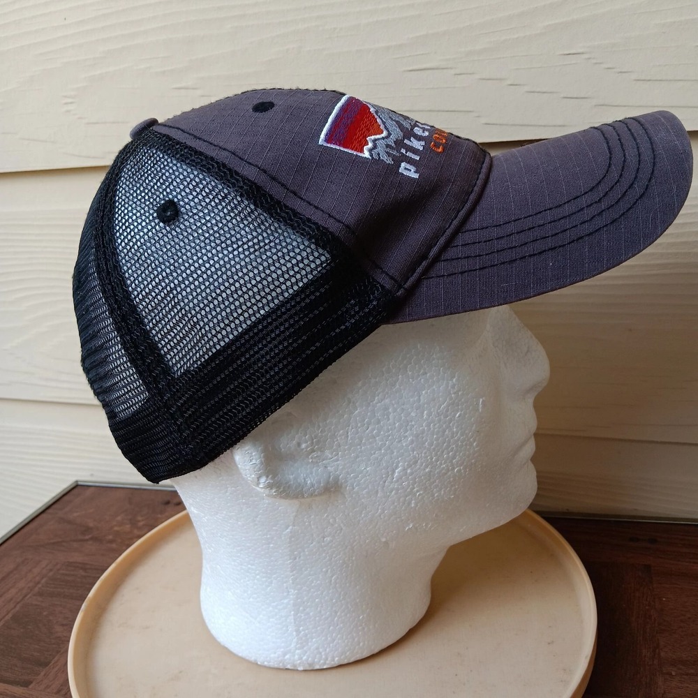 Pikes Peak Colorado Mens Black Snapback Baseball Cap Meshback - Prairie Mountain - Picture 5 of 7